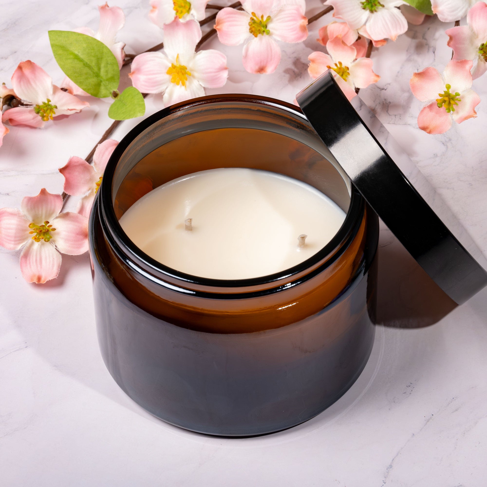 3-Wick Amber Candle Jar (400g) with Urea Lid