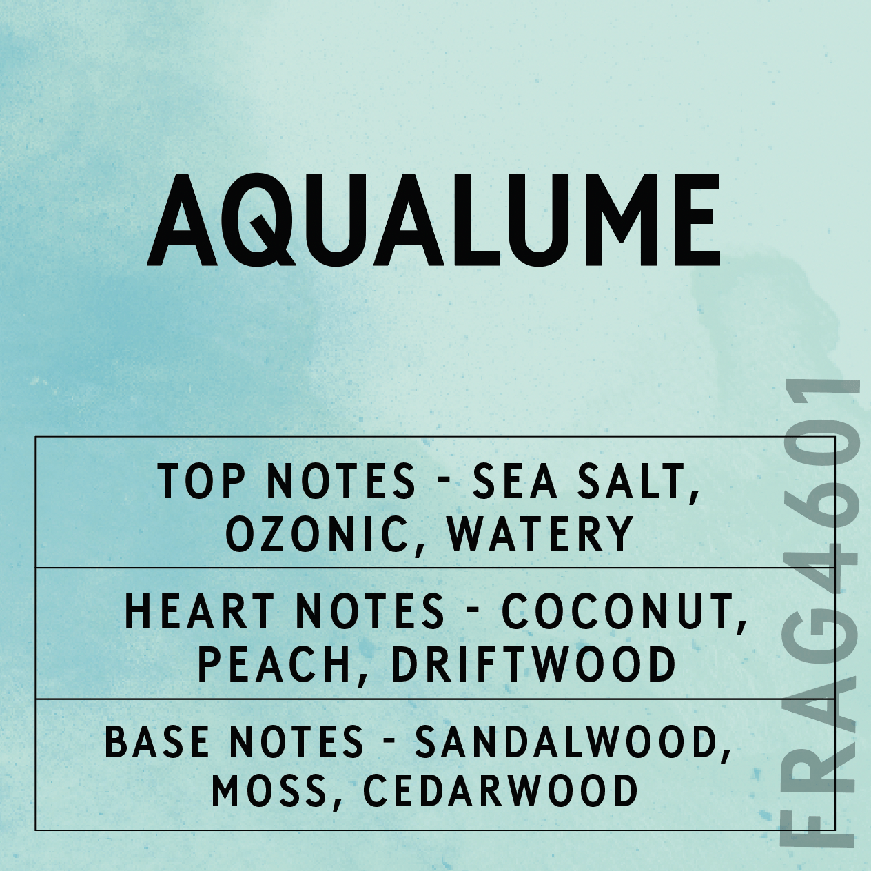 AquaLume Fragrance Oil scent card and fragrance notes
