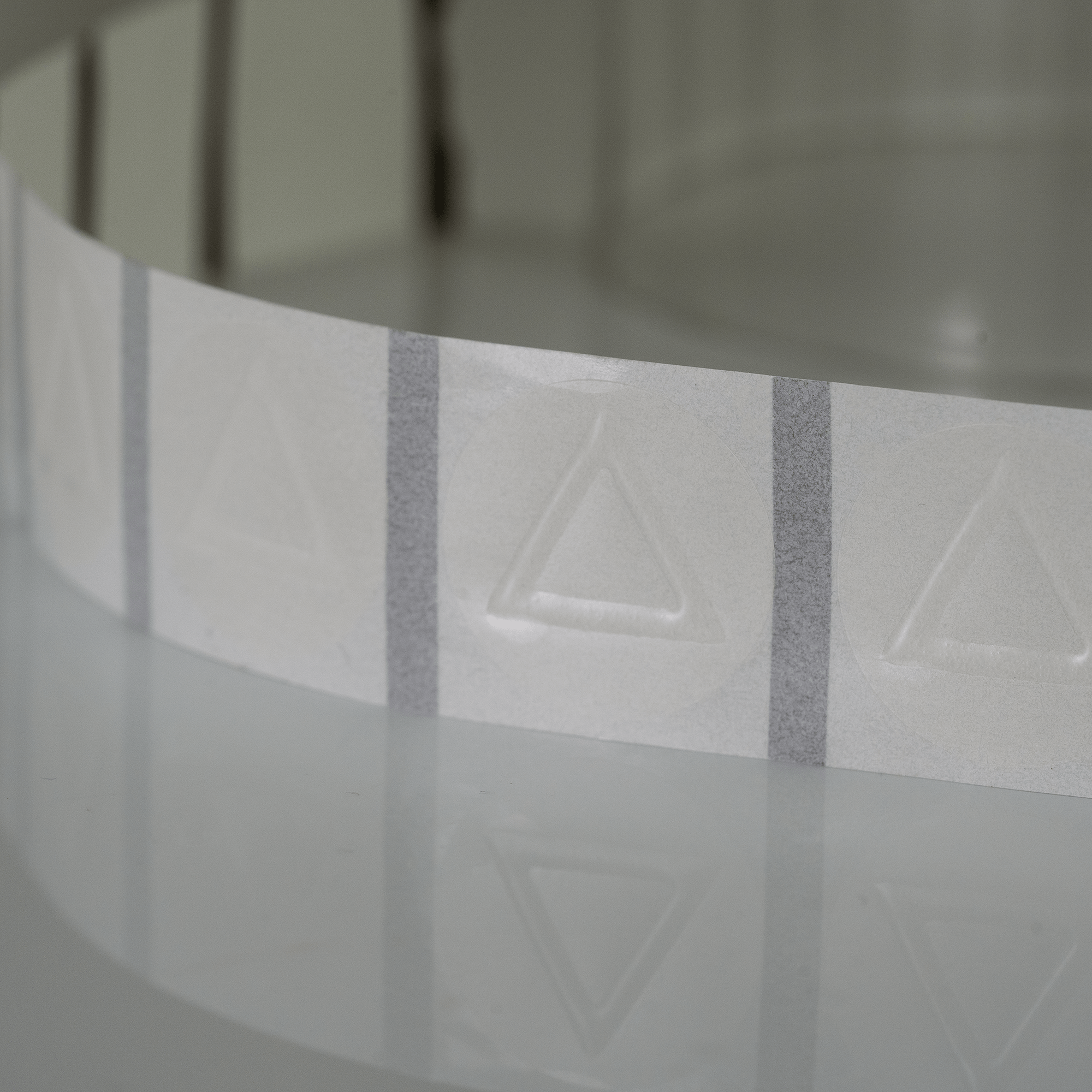 Clear Tactile Warning Labels 25mm