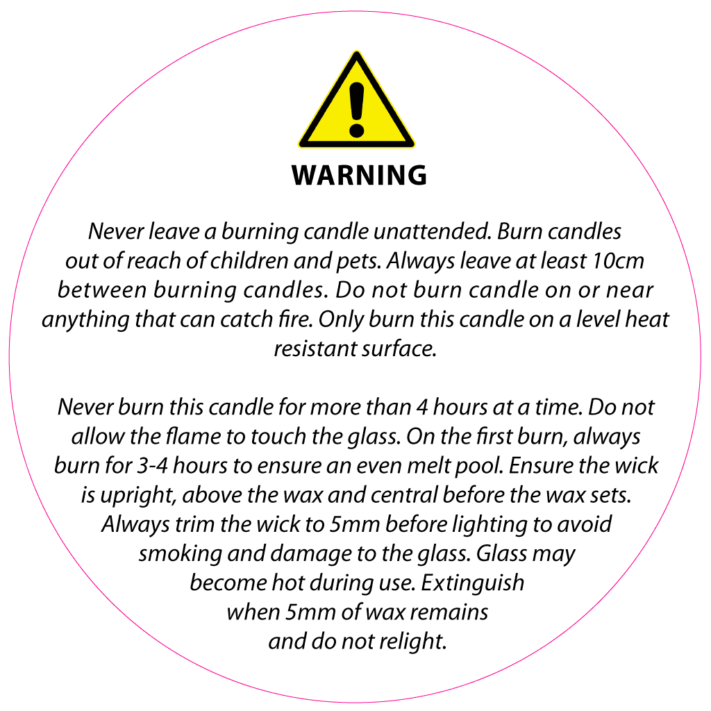 Candle warning labels deals