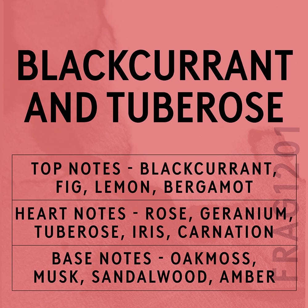 Blackcurrant & Tuberose scent card