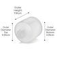100ml Squat Circular Diffuser Bottle - Frosted (Box of 6)