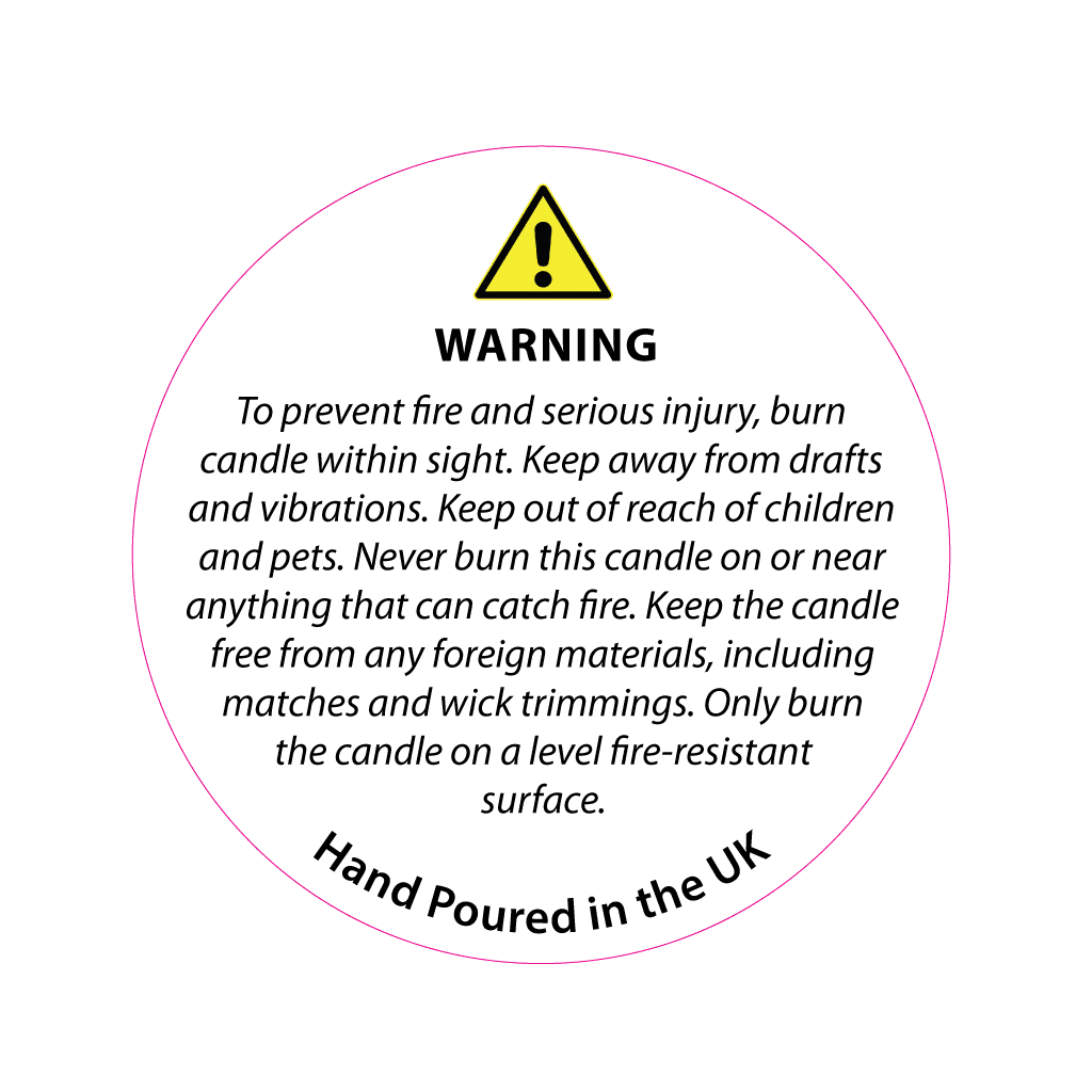 Candle Warning Labels - Small