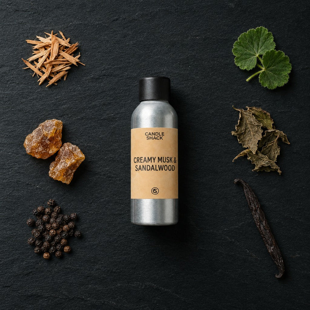 30cl Candle Recipe, Creamy Musk & Sandalwood in Rcx