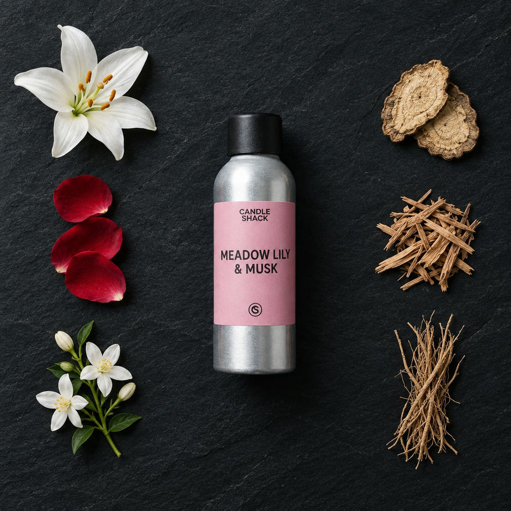 9cl Candle Recipe, Meadow Lily & Cotton Musk in Rcx