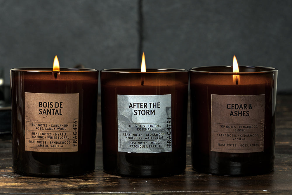 Amber Glass Candle Jars