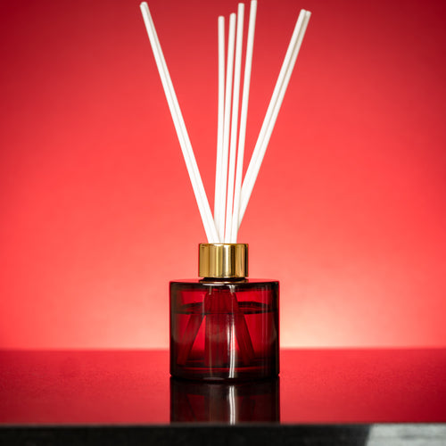 100ml Red Circular Diffuser Bottle, Lotti