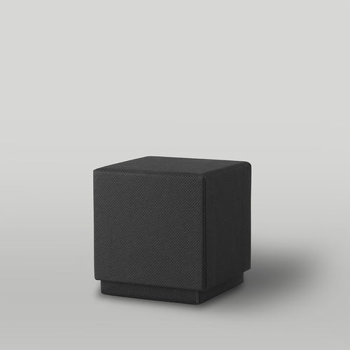 Black candle box on a light grey background