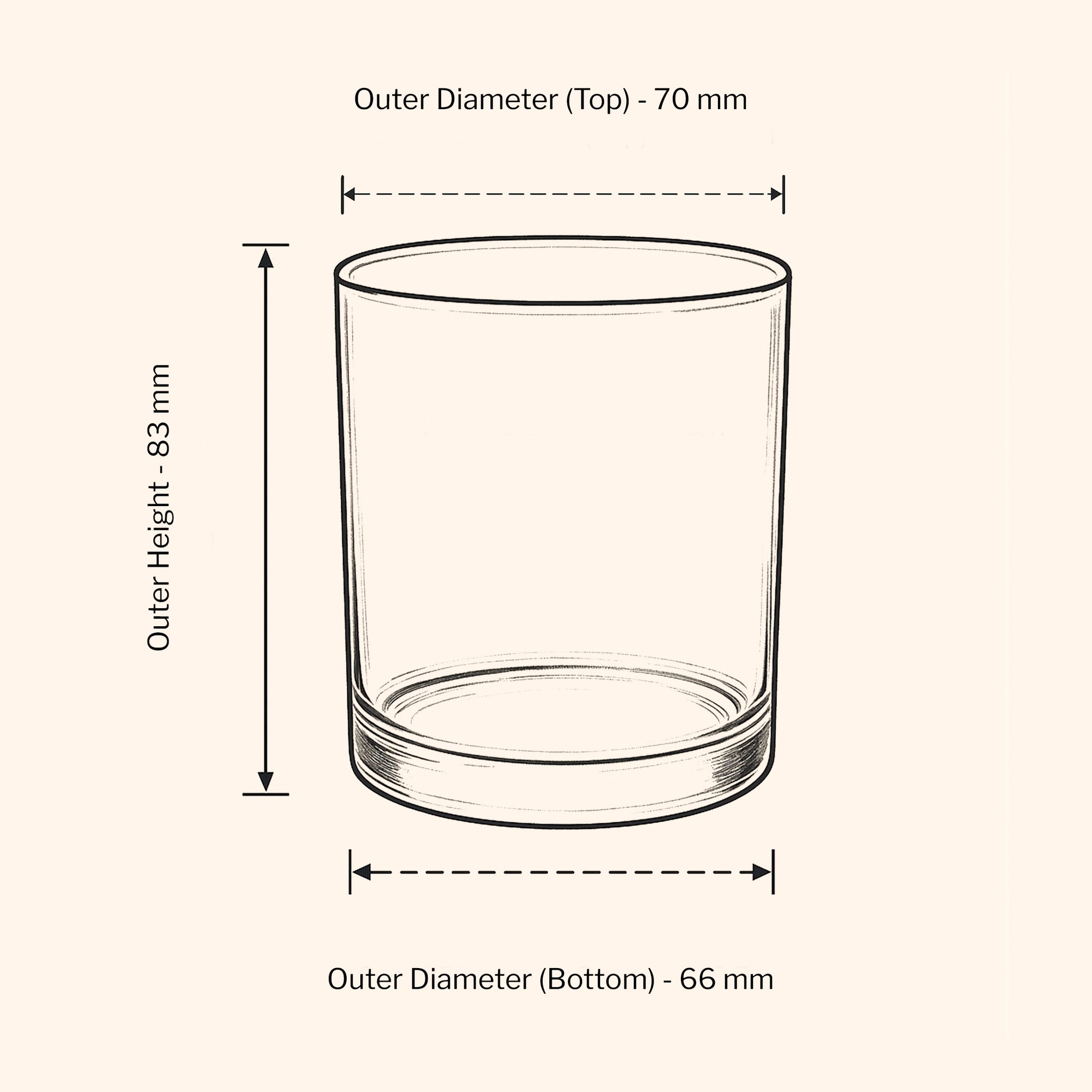 20cl Lotti Candle Jar - Amber