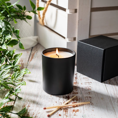 20cl Lotti Candle Glass -  Externally Matt Black 