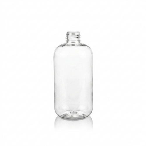 Clear plastic 300ml Soap & lotion bottle on a white background