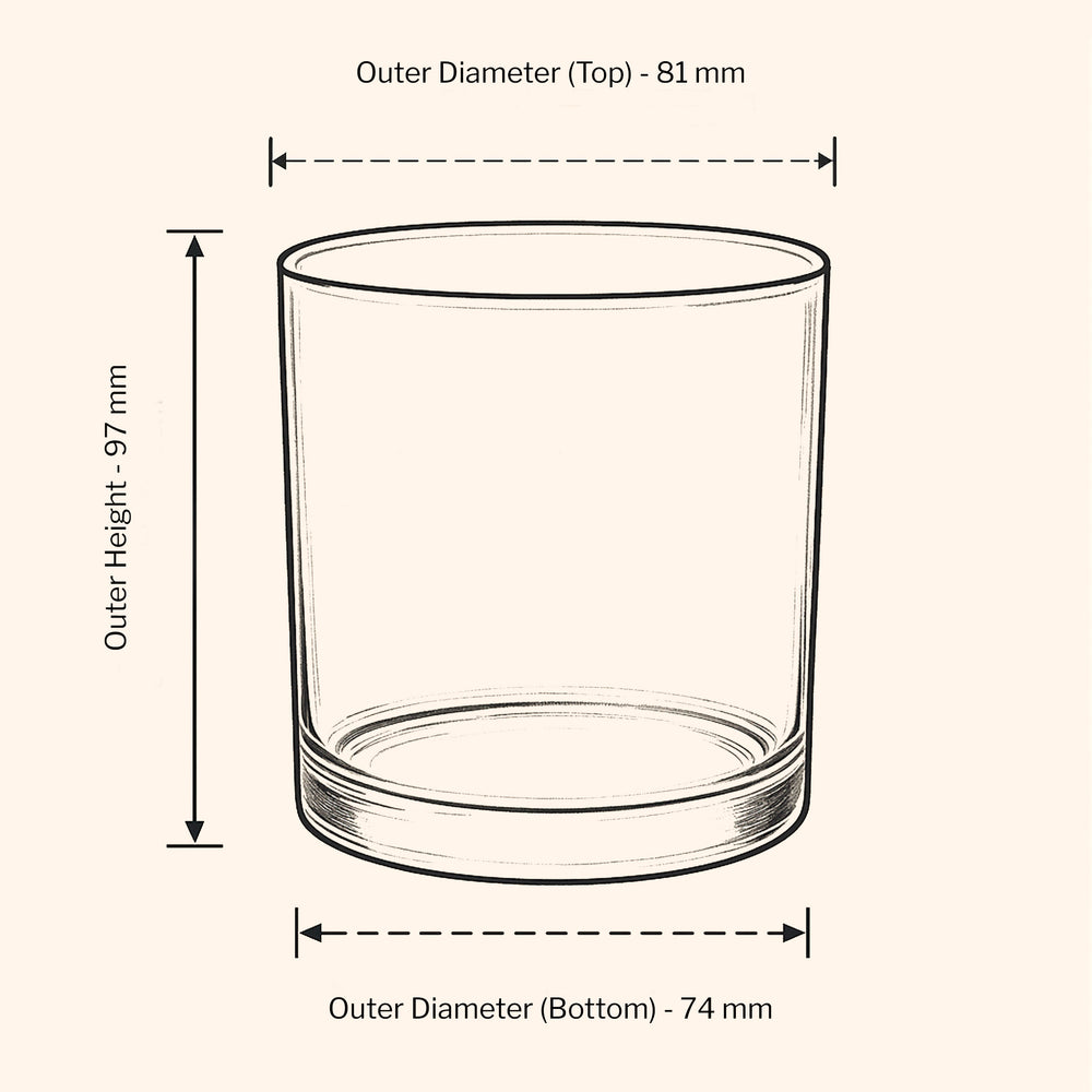 30cl Ebony Candle Jar - Gold