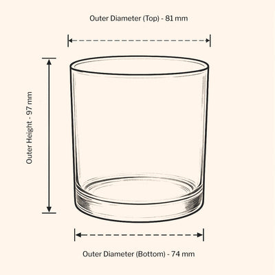 30cl Ebony Candle Jar - Gold