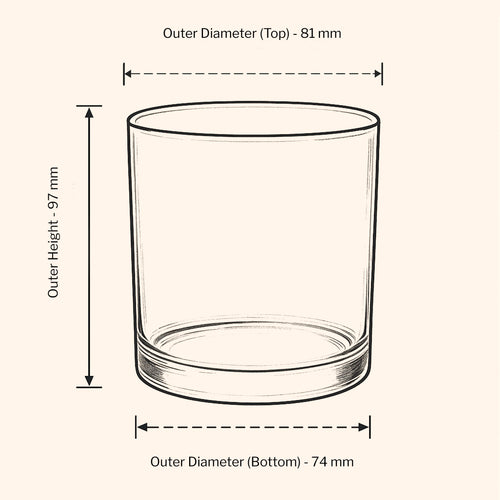 30cl Ebony Candle Jar - Amber