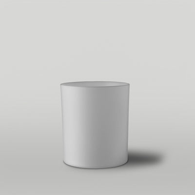 30cl Lotti matt white candle jar on a grey background