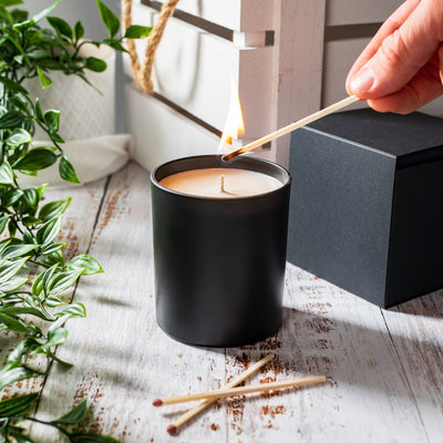 30cl Lotti Candle Glass - Externally Matt Black