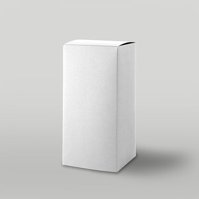 White rectangular box on a gray background