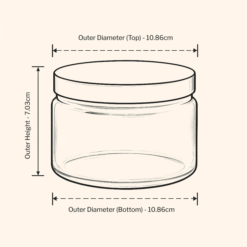 40cl Apothecary Jar with Urea Lid - Amber