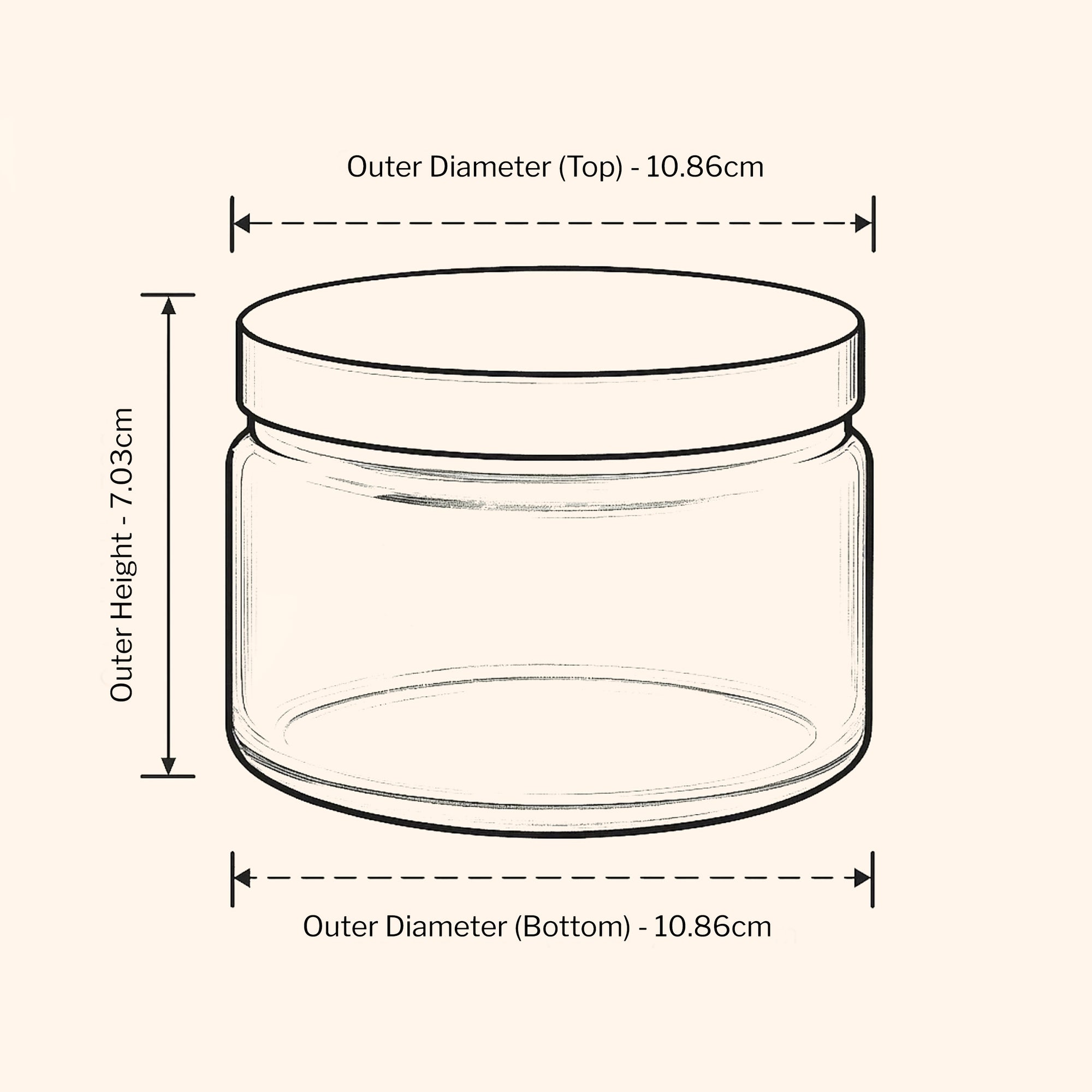 40cl Apothecary Jar with Urea Lid - Amber