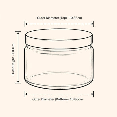 40cl Apothecary Jar with Urea Lid - Amber