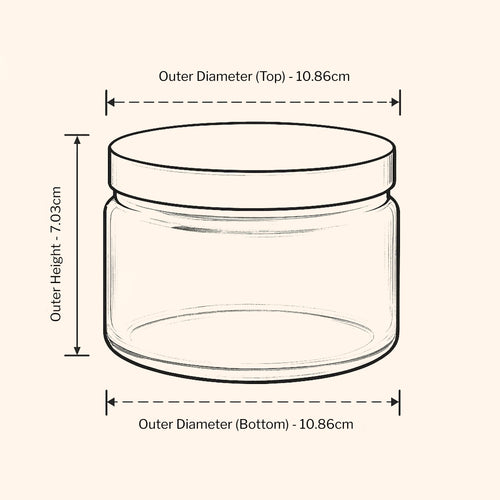 40cl Apothecary Jar with Urea Lid - Amber