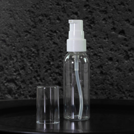 50ml Clear PET Boston Bottle 20/410