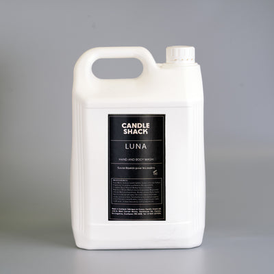 5 litre bottle of Luna fragrance hand and body wash