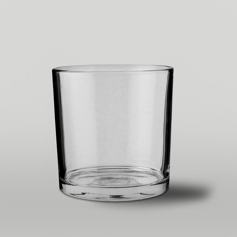 64cl clear Ebony candle jar on a grey background