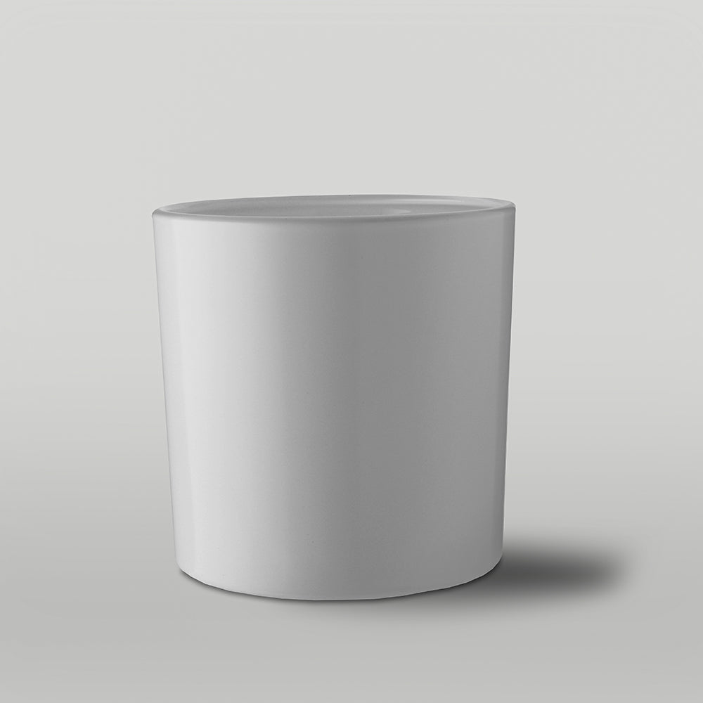 64cl Ebony Candle Jar-  Matt White