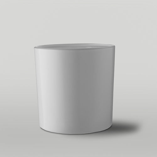 64cl Ebony Candle Jar-  Matt White