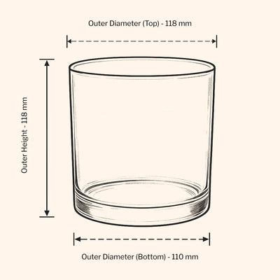 64cl Ebony Candle Bowl - Gold