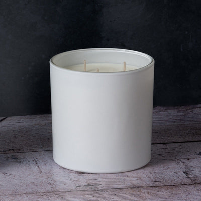 64cl Ebony Candle Jar-  Matt White