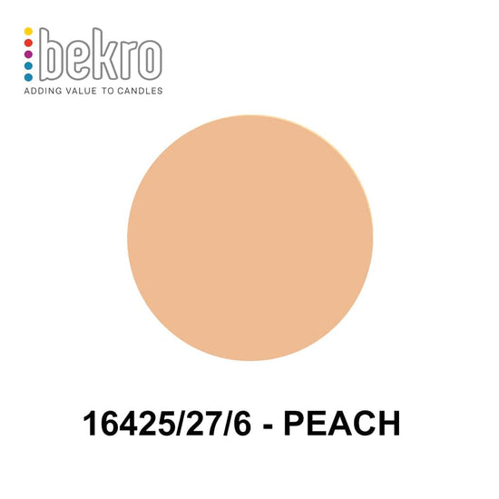 Colour of the Bekro peach dye in wax