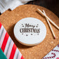 Merry Christmas - Christmas White Wooden Lid For 30cl Candle