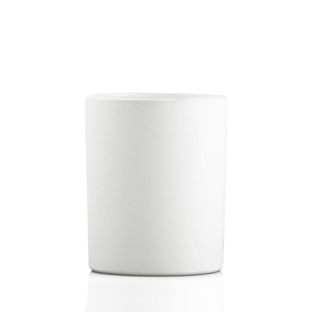 30cl Ebony Candle Jar - White Matt