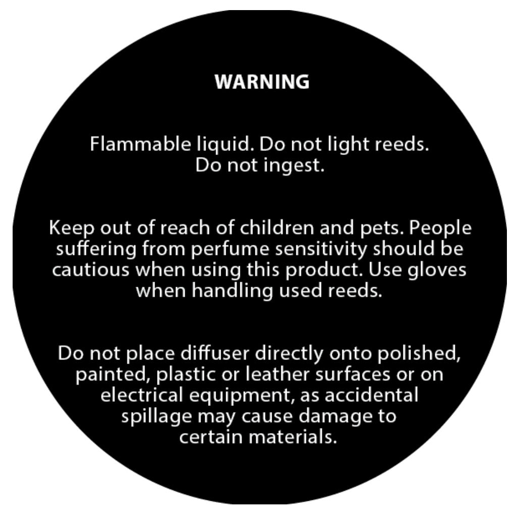 50mm Black Diffuser Safety Label