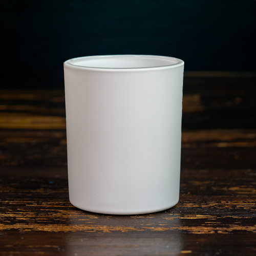 30cl Ebony Candle Jar - White Matt