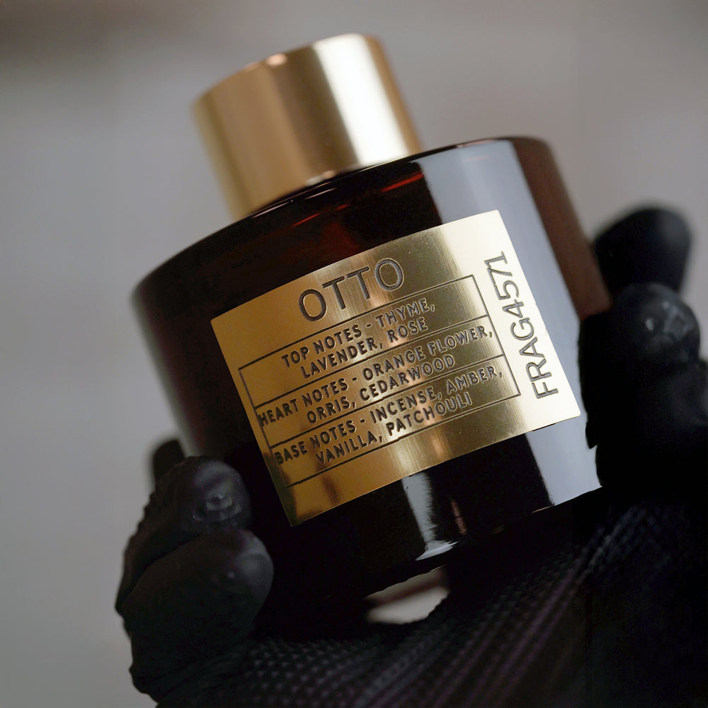 Diffuser with Laser Etched gold label for Otto fragrance oil
