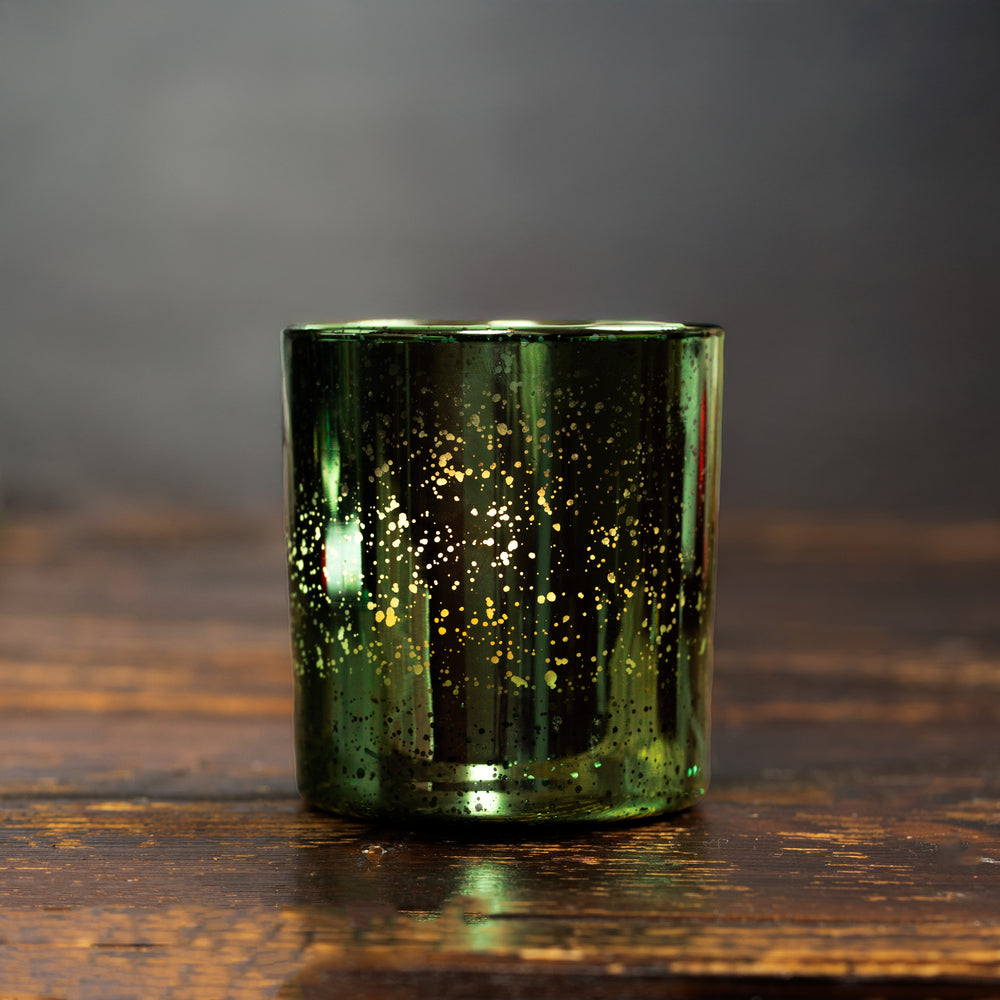 Green Electroplated Candle Jar