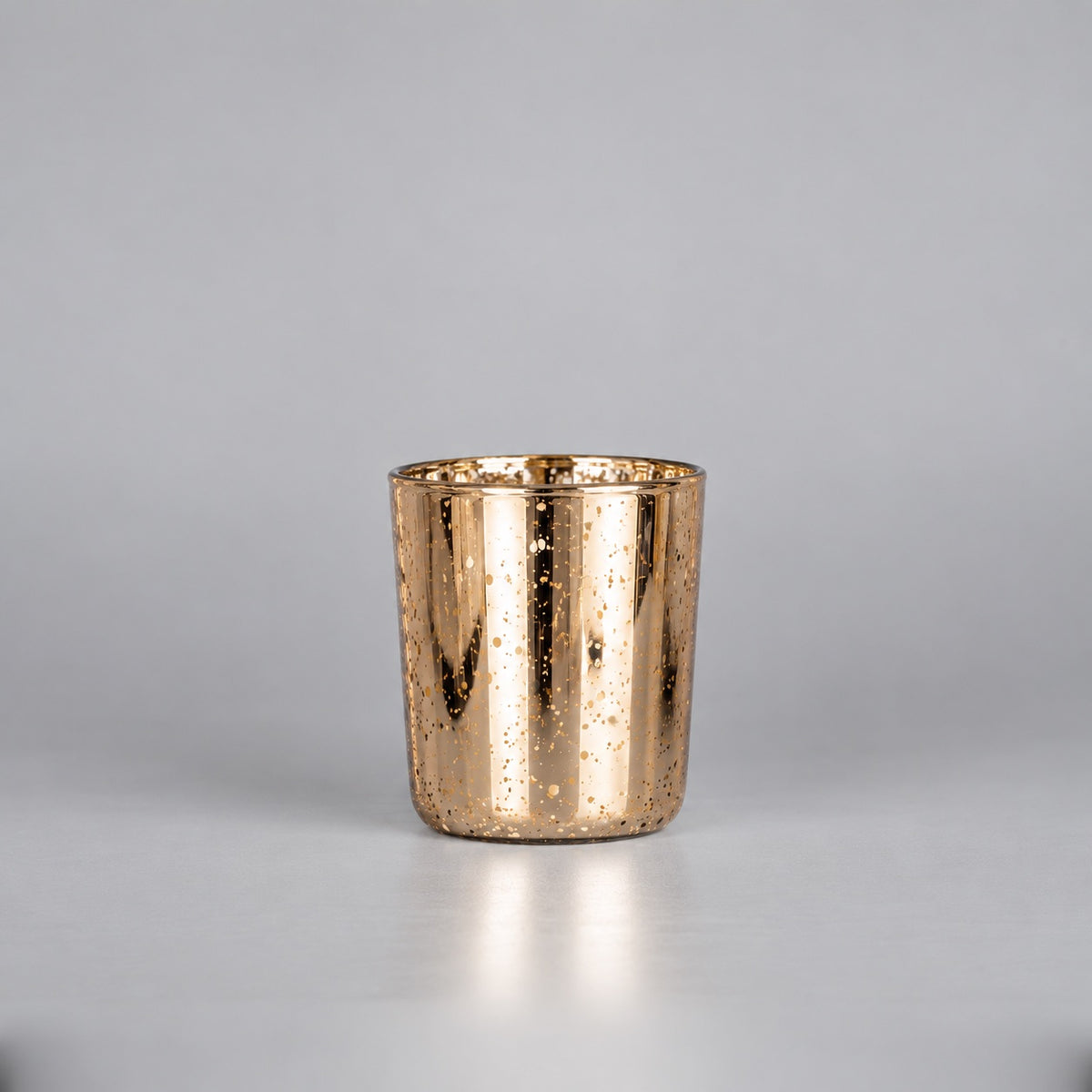 30cl Electroplated Glass Jar - Gold - Box of 6