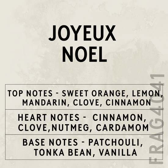 Joyeux Noel Essential Oil scent card