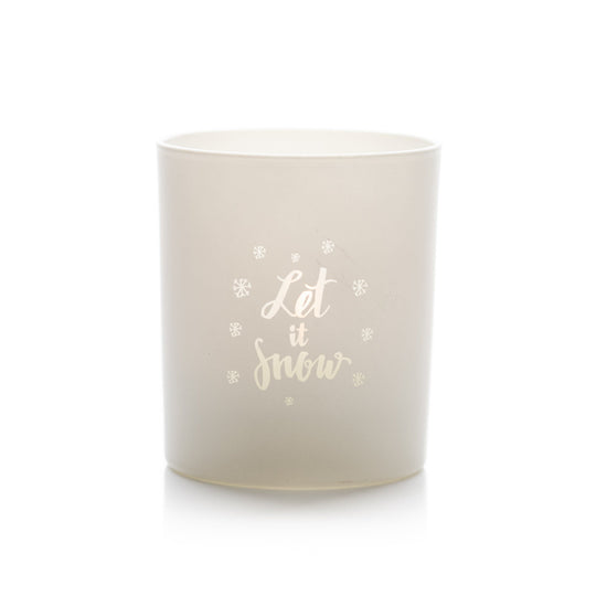 Let It Snow - Matt White 30cl Lotti Christmas Candle Jar