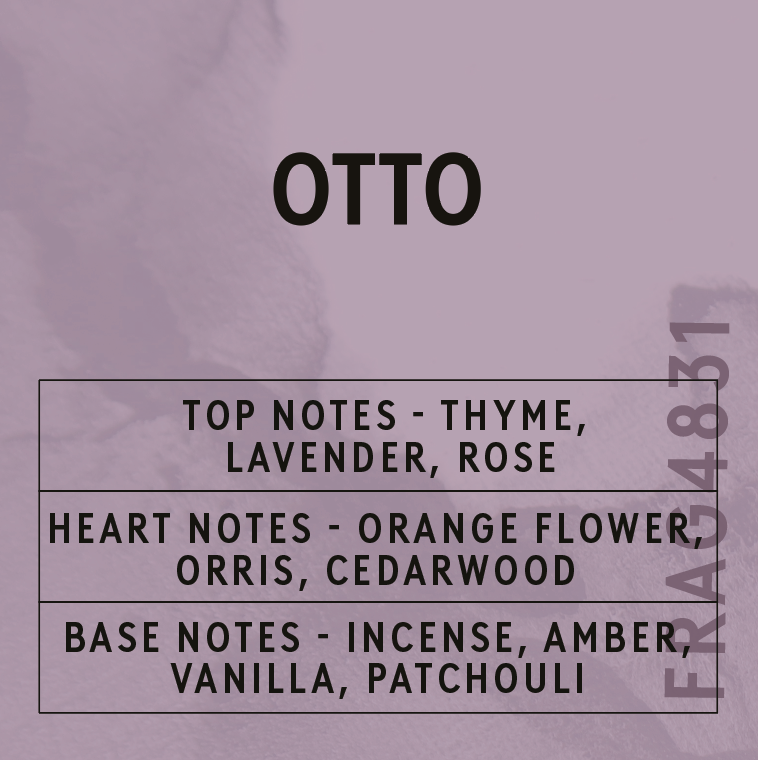 Product label with 'OTTO' brand name and fragrance notes