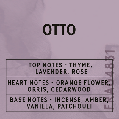 Product label with 'OTTO' brand name and fragrance notes