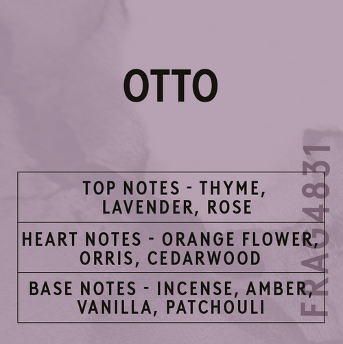 Product label with 'OTTO' brand name and fragrance notes