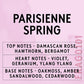 Parisienne Spring Fragrance Oil Scent Card