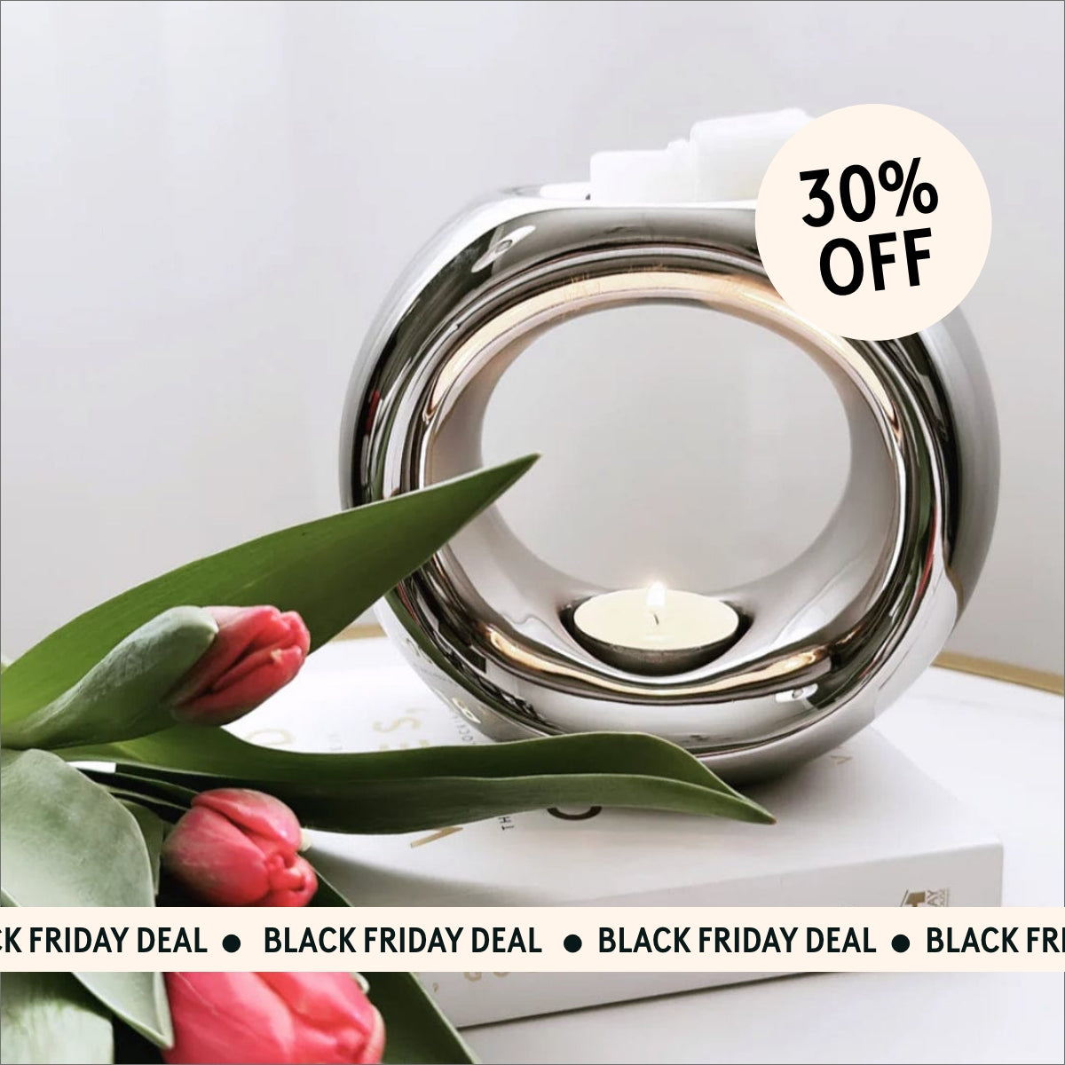 Wax Burner Oslo  - Chrome