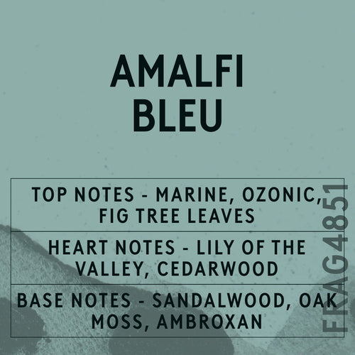 Amalfi Bleu Fragrance Oil scent card (English)