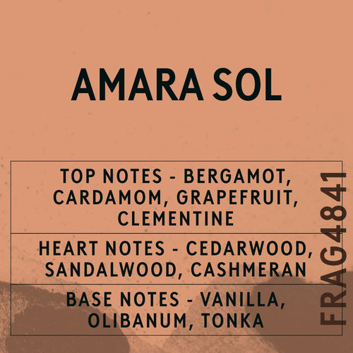 Amara Sol Fragrance Oil scent card (English)