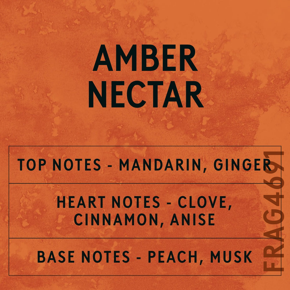 Amber Nectar Fragrance Oil scent card (English)